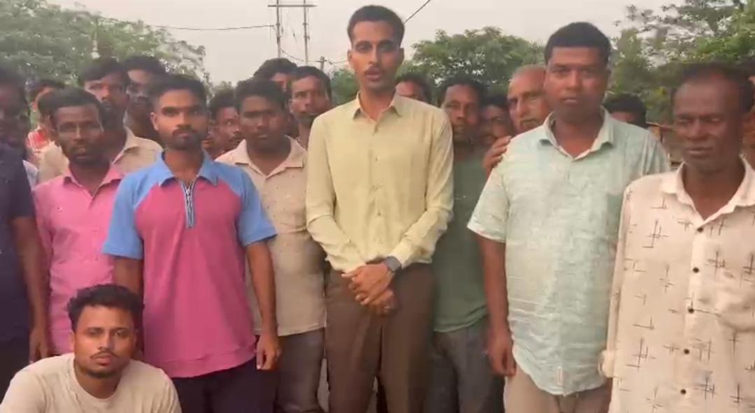 11 करोड़ रुपये की सड़क बारिश के पानी में बही, विरोध में भाजपा का चक्का जामकांकसा